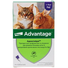 Капли от блох и клещей для котов и кроликов Bayer Advantage 80 на 4-8 кг 4 пипетки по 0.8 мл (54166)