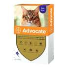Капли от блох, клещей, гельминтов для котов и хорьков Bayer Elanco Advocate 4-8 кг 3 пипетки (54175)