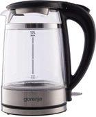 Електрочайник 1.7л, 2, 200 Вт, strix контроль, скло, чорний Gorenje (2000003299478)
