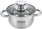 Каструля Ofenbach Casserole з нержавіючої сталі 1100мл зі скляною кришкою