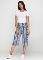 Брюки H&M 38 Синий 0101255_цветы_07