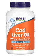 Жирні кислоти Now Foods Cod Liver Oil 1000 мг 180 капсул