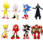 Набір фігурок 8в1 Їжачок Супер Сонік, 12 см - Sonic The Hedgehog 3