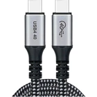 Дата кабель USB-C to USB-C 1.2m USB4.0 Gen3 240W (8K HDR) Choetech (XCC-1040-GY)