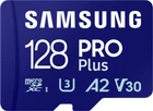 Карта памʼяті Samsung PRO Plus microSDXC 128GB UHS-I U3 V30 + SD-адаптер (MB-MD128SA/EU)