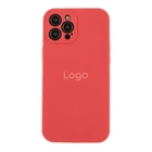 Чохол Silicone Case Full Size with Frame для iPhone 12 Pro Max Колір 27.Peach
