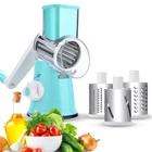 Овощерезка Tabletop Drum Grater Kitchen Master 3 насадки, ручна, голуба