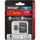 Карта памяти PATRIOT 64 GB microSDXC UHS-I + SD adapter PSF64GMCSDXC10