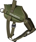 Шлейка для служебных собак WAUDOG PRO-2, светоотражающая, металлический фастекс, S, B 44-60 см Хаки (688131collar)