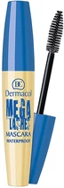 Туш водостійка "Супероб'єм з панорамним ефектом" Dermacol Mege Lashes Waterproof Mascara Black.