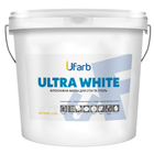 Краска интерьерная белоснежная для стен и потолков акриловая UFarb ULTRAWHITE, 14 кг