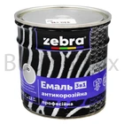 Емаль антикорозійна ZEBRA 3в1 серія Кольчуга 0,7 кг 20 сріблястий