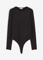 Боді лонгслів H&M XL Чорний 1195451_чорний