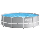 Басейн каркасний Intex 26716 круглий із ПВХ 366 x 99 см з чашею та каркасом Сірий (21-9-26716-0)