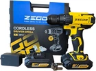 Шуруповерт аккумуляторный профессиональный Zegor CDP-21/21В/37 Нм/две скорости/2 батареи 21 В 2 Ач/реверс/подсветка/кейс