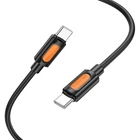 Кабель зарядки BOROFONE BX114 Silicone Type-C to Type-C (60W) fast charge (1M) швидка зарядка для пристроїв Чорний