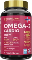 Жирні кислоти Nordway Cardio OMEGA-3 1000 мг в капсулах №30 (7072612001457)
