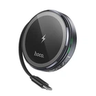 Бездротовий зарядний пристрій HOCO CQ18 Flash 2in1 Magnetic + iWatch (with retractable cable Type-C) (Metal gray) (227523)