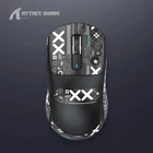 Мишка ATTACK SHARK X6 Black + Зарядна станція RGB (Сенсор PAW3395, 65 годин на одному заряді)