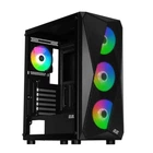 2E Gaming Корпус Aruba G3313W, без БП 1xUSB3.0, 2xUSB2.0, 5x120мм ARGB, VGA 300мм, LCS ready, HUB, TG Side Panel, ATX, чёрный