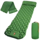 Туристический надувной матрас (каремат) с подушкой Outdoor Sleeping со встроенным насосом Зеленый