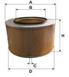 Повітряний фільтр WIX FILTERS 93160E 0030949204, 0040943304, A0030949204
