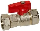 Шариковый кран прямой с накидной гайкой BIANCHI 3/4х3/4" внутренняя резьба, red/красный (528005050F)