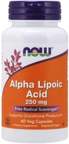 Натуральна добавка Now Foods Альфа-ліпоєва кислота 250 мг