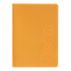 Книга записна А5 BM.24822180-11 NEON 80 арк кліт.,зшита обкладинка PVC,помаранчева