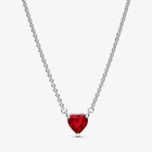 Серебряное ожерелье колье Красное Сердце Пандора Pandora 392542C01-45
