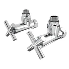 Кран кутовий для рушникосушарки Laris ZZ-4704 1/2"x 3/4" Еліт латунний 2 шт Сріблястий (33-127-71401042)