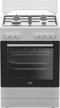 Комбинированная плита Beko, 66 л, 60x60 см, с конвекцией, белая (629677)
