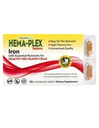 Залізо, 30 таблеток із повільним вивільненням Hema-Plex, NaturesPlus