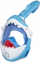 Маска для снорклинга TSUNAMI Shark полнолицевая, детская Sky Blue (P-5907739318237)