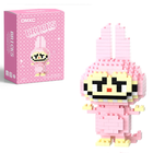 3D конструктор BRICKS Лабубу LABUBU 11 см Рожевий