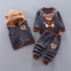 Дитячий теплий костюм «Bear cub» Темно-сірий 74–80 см