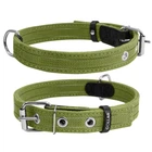 Ошейник брезентовый Collar со светоотражающей нитью, двойной, размер S (4820082490898)