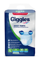 Подгузники трусики для взрослых Giggles Large 100-150 см 30 шт