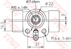 Циліндр гальм. роб. SEAT IBIZA задн. (вир-во TRW) TRW (BWC107)