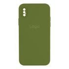 Чохол Silicone Case Square Full Camera для iPhone X/Xs Колір 45.Army Green