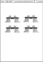 Монтажный комплект тормозных колодок Quick Brake (109-1667)