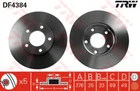 Диск тормозной MAZDA 3,5 передн., вент. (выр-во TRW) TRW (DF4384)
