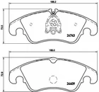 Тормозные колодки BREMBO P85098 Audi A6, A5, A7, A4, Q5, Allroad 8R0698151, 8K0698151K, 8K0698151J