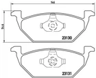 Тормозные колодки BREMBO P85041 Skoda Rapid, Fabia, Roomster, Octavia; Volkswagen Polo, Golf, Bora, Jetta; Seat Ibiza, Cordoba, Toledo, Leon; Audi A1, A3 6R0698151A, 6Q0698151, 6C0698151