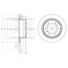 Диски гальмові Delphi BG3105 MB618797