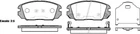 Тормозные колодки REMSA 120402 Hyundai Sonata, Coupe, Tucson; Honda Civic; KIA Optima, Sportage 58101M2A00, 58101EA11, 581013LA20