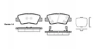 Тормозные колодки REMSA 136202 Hyundai Sonata, Tucson, Elantra, I10, Accent, IX35, Veloster; SsangYong Actyon, Korando; KIA Optima, Rio, Soul 583223FA01, 58302B5A30, 58302B2A00