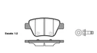 Гальмівні колодки REMSA 142000 Skoda Superb, Octavia, Yeti; Volkswagen Touran, Golf, Caddy, Jetta, Scirocco, EOS; Audi A1, A3; Seat Leon JZW698451Q, 5K0698451A, 5K0698451