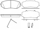Колодки гальмівні REMSA 126702 Ford USA Edge; Mazda CX-7, CX-9 L2Y63329Z, 4605B541, L2Y73323Z
