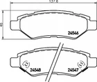 Тормозные колодки BREMBO P09014 Cadillac CTS; Chevrolet Camaro 20876917, 92230273